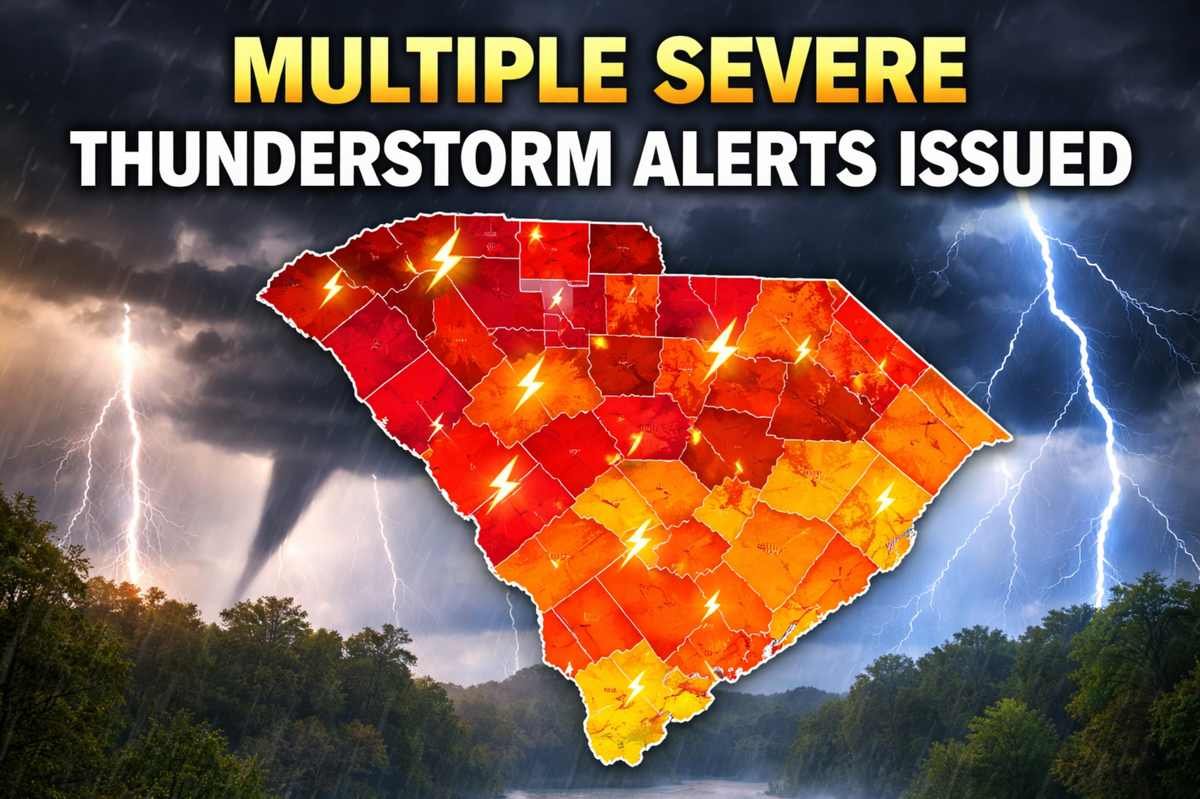 Multiple Severe Thunderstorm Alerts Issued for South Carolina Counties: A Simple Guide