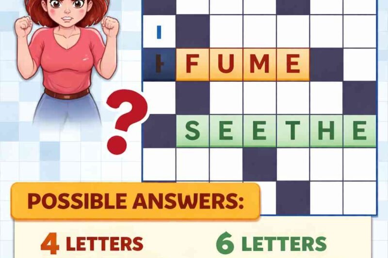 Be Furious NYT Crossword