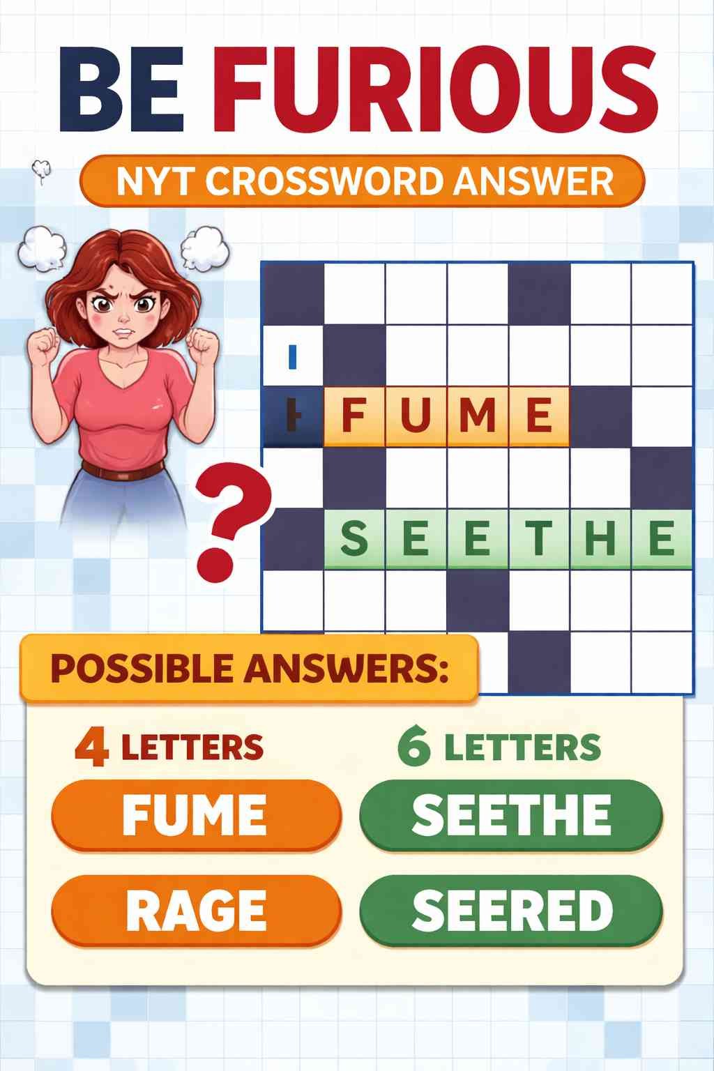 Be Furious NYT Crossword