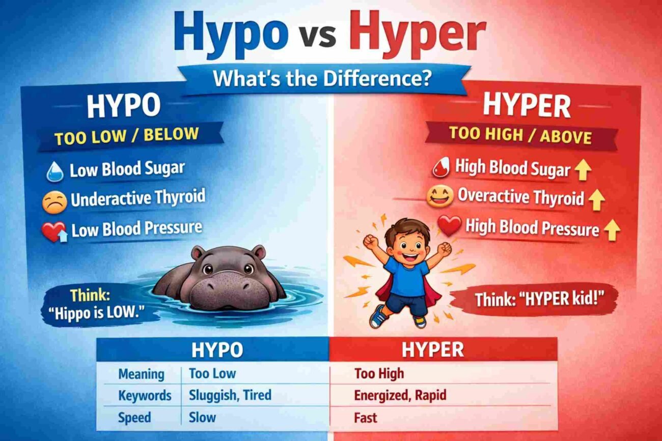 Hypo vs Hyper: What Is the Difference?